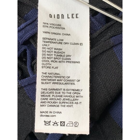 Dion Lee Knit 2-Tone Cable Skivvy S/M Open Weave Mock Neck Sweater RZ10412 - Picture 4 of 11